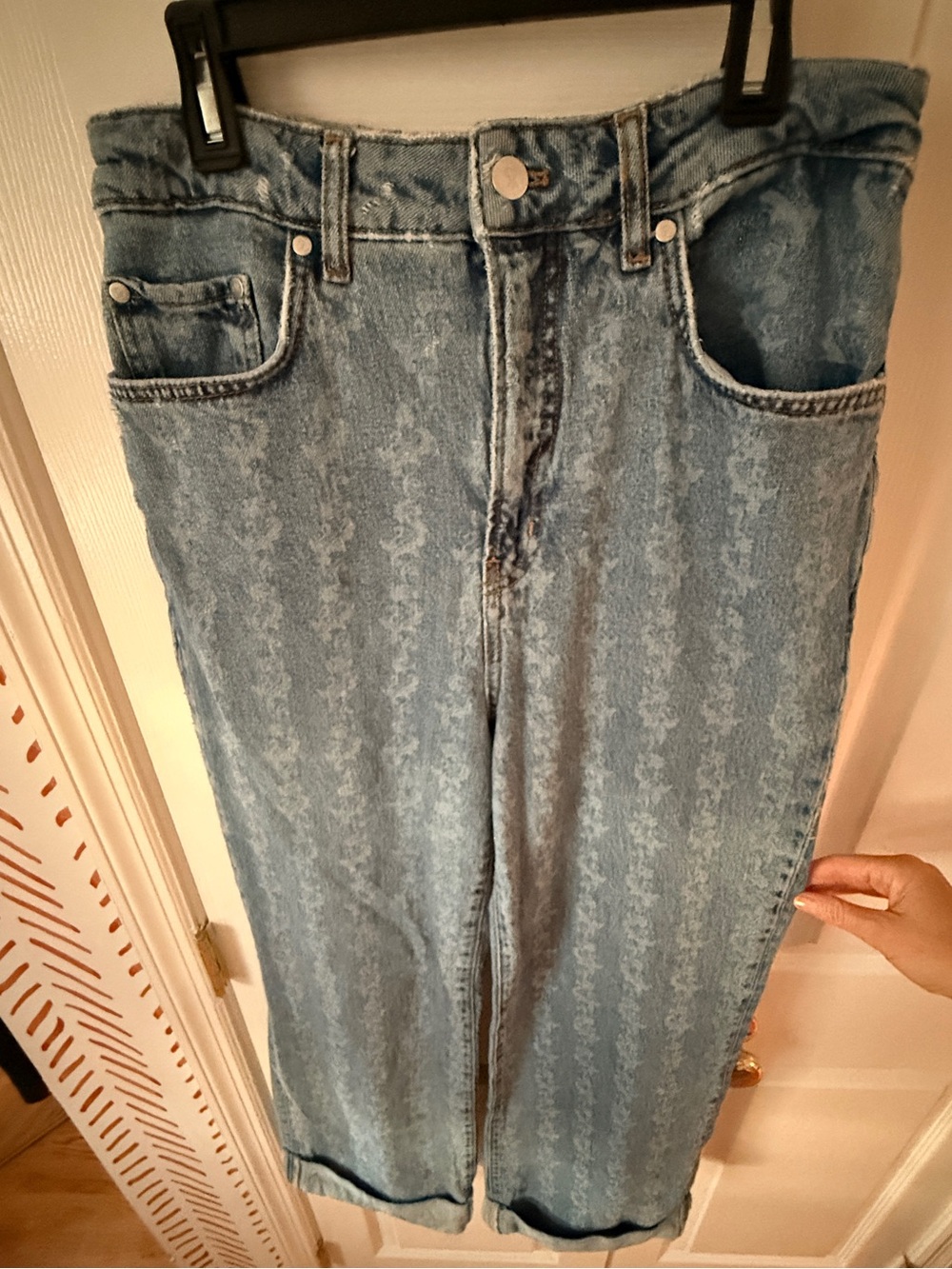Anthro | Pilcro The Austyn High Rise Wide Leg Cuffed Jeans | Sz 29 | - Picture 6 of 8